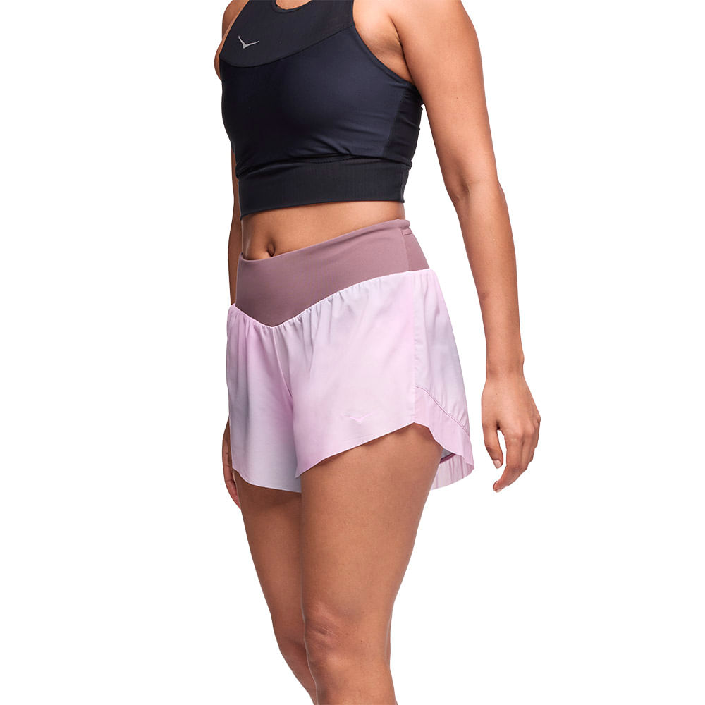 Short Hoka Glide 4 Estampado Feminino - Rosa - imagem 1