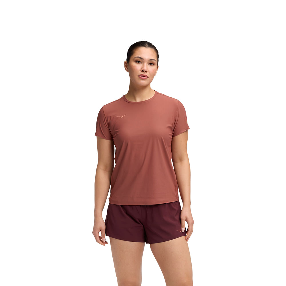 Camiseta Hoka Airolite 2.0 Feminina - Bordô - imagem 1